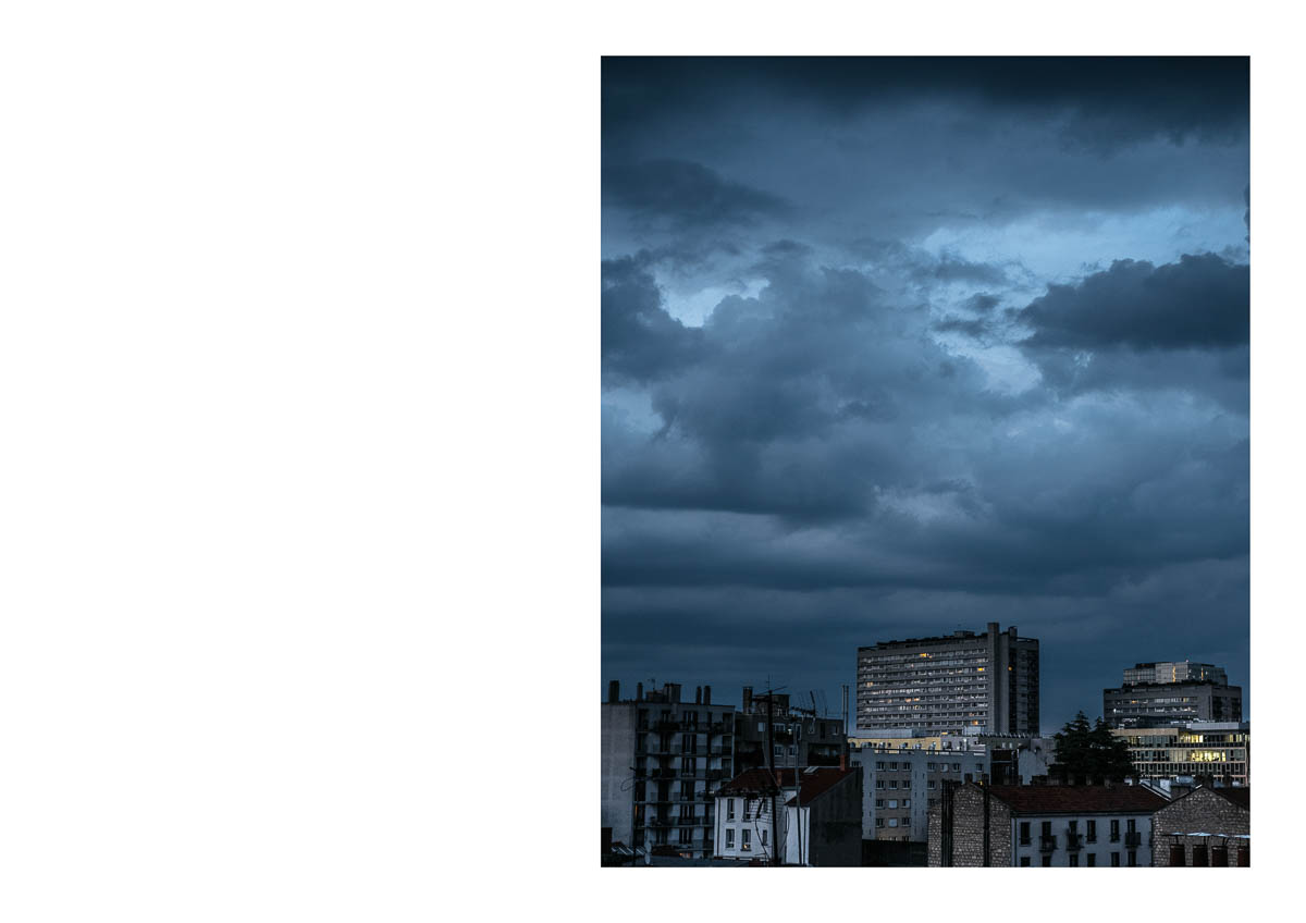 View of Montreuil at nightfall, from the series I will be around by Emmanuel Pineau