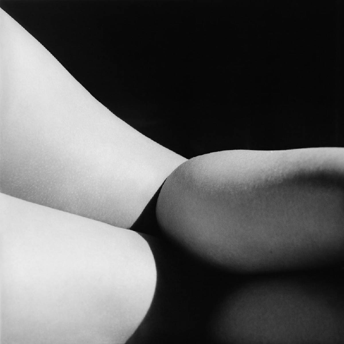Abstract composition: the legs of a woman lying down in sunlight, from the series Les limites du territoire by Emmanuel Pineau