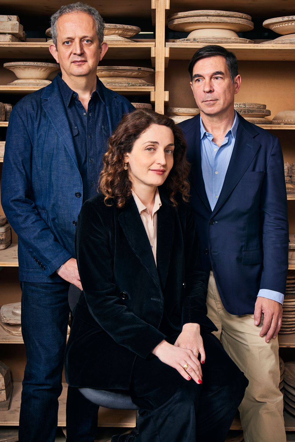 Eva Jospin, Ivan Pericolli and Benoit Astier de Villatte, portrait photography by Sophie Delaporte