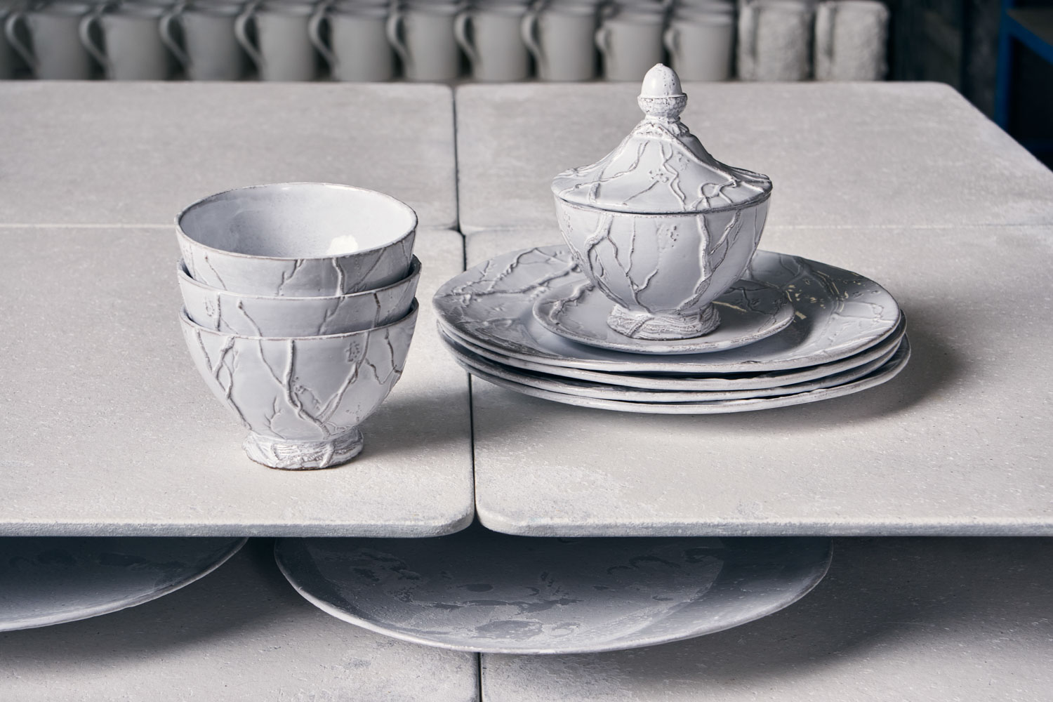 Astier de Villatte - Eva Jospin's collection, still life photography by Emmanuel Pineau