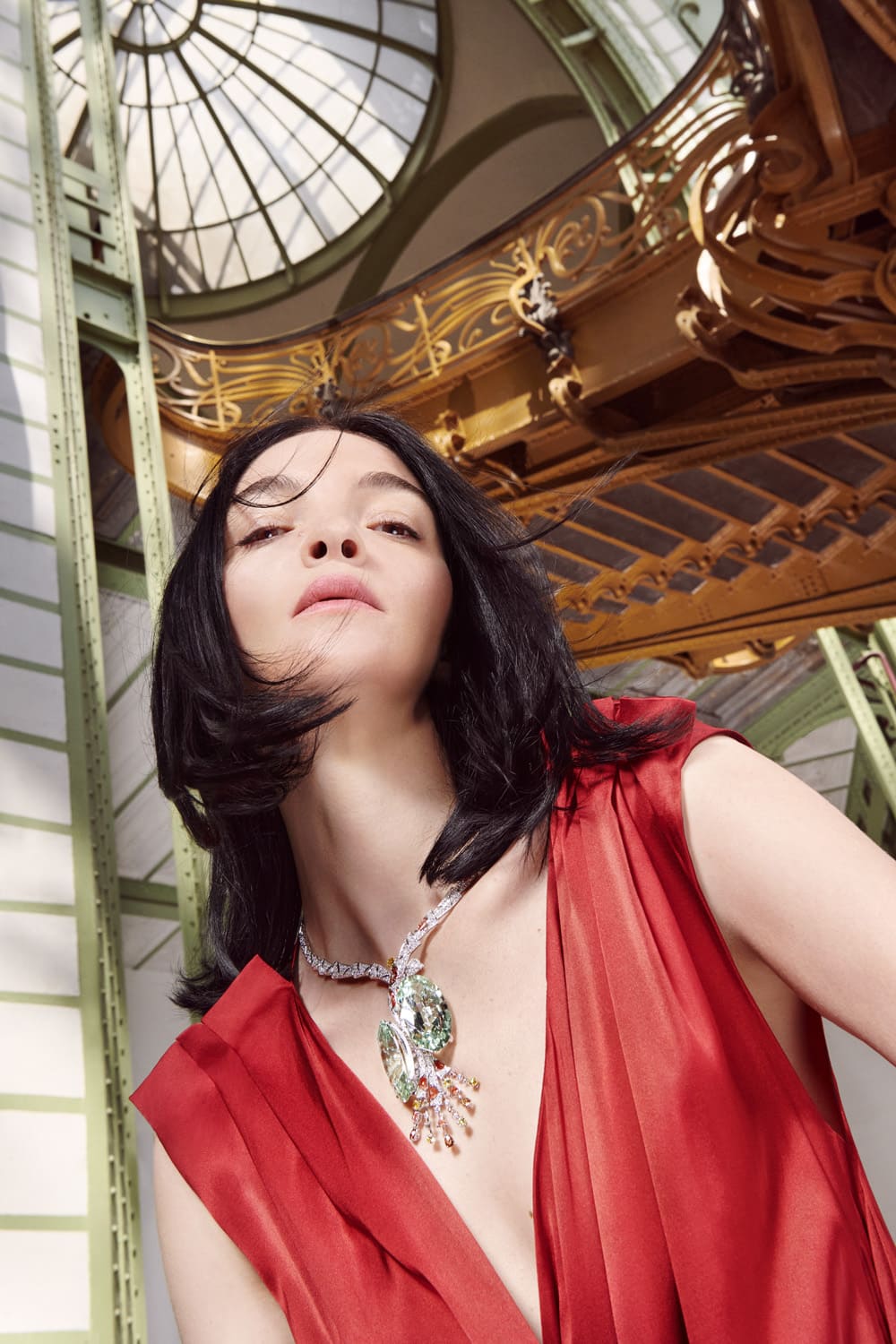 Mariacarla Boscono wearingCartier jewelry, photography by Sophie Delaporte